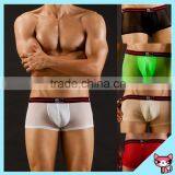 Eropean Transparent Hot Sexy Picture Boys Boxer Underwear Lycra Comfortable Mid Waist Boxer Short Underwear thumbnail-1