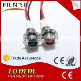 Fast Delivery 10mm Diameter Metal 12V Green Light Led 220v Signal Lamp With Wire thumbnail-4