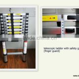 Safe finger guard single telescopic ladder step ladder EN131