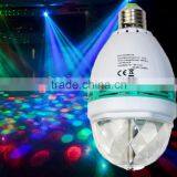 E27 E26 B22 Factory Price Rotating Moving Head RGB DIsco Led Strobe Light Bulb thumbnail-2