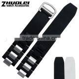 Mens Silicone Rubber Waterproof Diver Watch Strap Band 21mm thumbnail-4