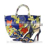 Classical design wholesale women shoe and bag set