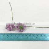 Purple White, Small Handmade Mulberry Paper Flower, Wedding Party, Scrap-booking Crafts Pastel thumbnail-2