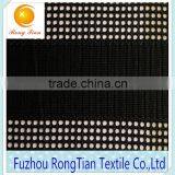 Wholesale 100 Polyester Black Warp Knitting Square and Stripe Fabric for Sportwear thumbnail-2