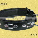 CE 132 Leather Dog Collar Padded With Clincher thumbnail-1