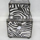 beautiful printed S/2 storage faux leather box