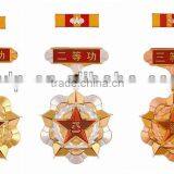 Millitary Gold Silver Bronze Medallion Custom Neck Metal Medal of Honor