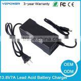 13.8V 2A for 12V 7Ah to 20Ah lead acid car battery charger 12volt