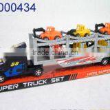 Cheap Toy for Kids Plastic Large Tow Trucks With 6 Small Construction Trucks