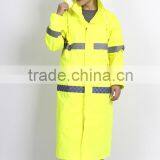 Oxford Knit PU Workwear Raincoat Rainsuit Relective Tape Yellow Color Waterproof Breathable Mesh Lining thumbnail-1