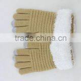 Winter Warm Touchscreen Glove With Three Conductive Fingertips for Smart Phone thumbnail-4