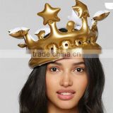 funny inflatable crazy party crown wig