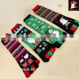 Man & Woman Christmas Five Toe Long Socks for Gifts Animal print Striped