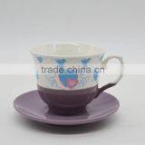 Ceramic Mug and Saucer Tea Cup Coffee Cup for Homeuse thumbnail-1
