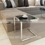 2016 Living Room Coffee Table Modern Silver Mirror Square Side Table