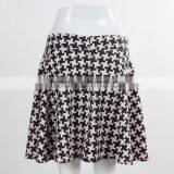 F5S43015 European Style Women Houndstooth Printed Flippy Skirts thumbnail-3