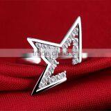 Daihe 925 Sterling Silver Star Ring With Crystal thumbnail-2