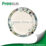 Cheap Price Wholesale Art Decoration White Blank 8" Flower Rim Ceramic Sublimation Round Plate For Christmas DIY Gifts thumbnail-1