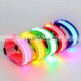 Wholesale High Quality Colorful Fashion Customized Nylon LED Flash Wristband