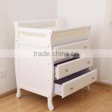 Solid Pine Cabinet/ Three Drawer Change Table/ Pine Chest