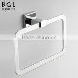 New Design Brass Bathroom Accessories Chrome Plating Wall Mounted Square Towel Ring