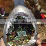 Wholesale Top Quality Small Natural Rainbow Quartz Crystal Geode Cluster for Decoration