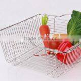 2014 Stainless Steel Kitchen Metal Basket Wire Rack Wicker Sink
