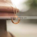 China Jewelry Wholesale Stainless Steel Engraved Circle Charm thumbnail-1