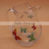 Mouth Blown Drinking Bottle With Butterfly Decal thumbnail-1