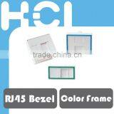 1. 2 Port RJ45 Bezel Wall Plate With Color Frame and Shutter