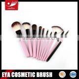 10pcs Animal and Nylon Hair Wood Handle Travel Make Up Brushes With Bag thumbnail-2