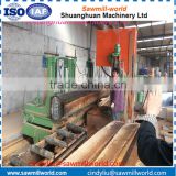 Vertical panel sawmill wood bandsaw machine with carriage