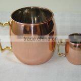 MINI SMALL MOSCOW MULE COPPER MUG PURE SOLID 100% COPPER NEW STLYE thumbnail-3