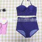 2016 New Arrival Wave Retro High Waist Bikini thumbnail-2