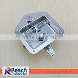 Flush Mount Polished Stainless Steel Key-locking Recessed T Handle Cam Lock thumbnail-1