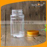 Clear 100ml PET Plastic Medicine Bottle With Golden Screw Lid thumbnail-6