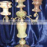 Hot Sale Popular ONYX CANDLE HOLDERS STANDS BRASS WORK thumbnail-4