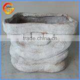 Fiber Glass Garden Flower Pot With Rust Metal Effect thumbnail-2