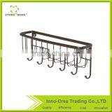 Wall Mount Letter And Mail Organizer With 6 Key Hooks thumbnail-1