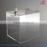 China Acrylic Lucite Plastic 6"l X 6"w X 6"h Ballot Box With Lock and Key thumbnail-1