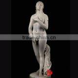 Bible Eve Disconsolate White Marble Statue thumbnail-1