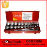27pcs 3/4" Ratchet Socket Set.Sockets/ Ratchet Handle/ Sliding Bar/ Telescopic Bar/ Metal Boix.T0018 thumbnail-1