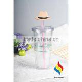 Clear PS/AS Cup With Logo Plastic Tumbler 16oz thumbnail-5