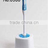 New Design Toilet Brush Plastic Cleaning Brush Sets With TPR Holder thumbnail-2