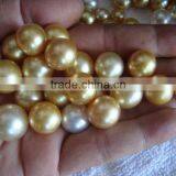 AAA 15-16mm Wholesale Golden South Sea Pearl Beads thumbnail-2