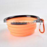 Food Grade Silicon Pet Food Bowl Outdoor Foldable Pet Bowl With Carabiner thumbnail-6