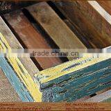 Colored Milk Wooden Crate Multi Color 12in x 17in thumbnail-2
