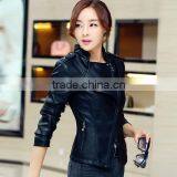 Leather Jacket Women 2015 Spring Women Leather Clothing Outerwear Jackets and Coats Ladies Leather Coat thumbnail-2