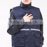 2017 OEM Men Waistcoat Reflective Tape Vest Industrial Uniforms Waistcoat thumbnail-1