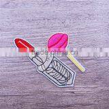 2017Customized Kiss Lip Embroidery Patch, Virious Lip Embroidered Brand Logo Patch thumbnail-3